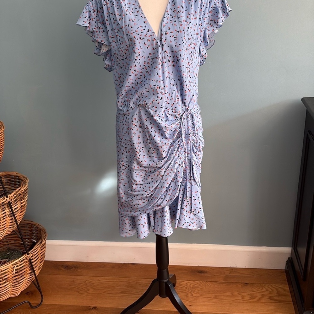 NWT Veronica Beard Marla Floral Blue Dress. Size 14 - Picture 11 of 12